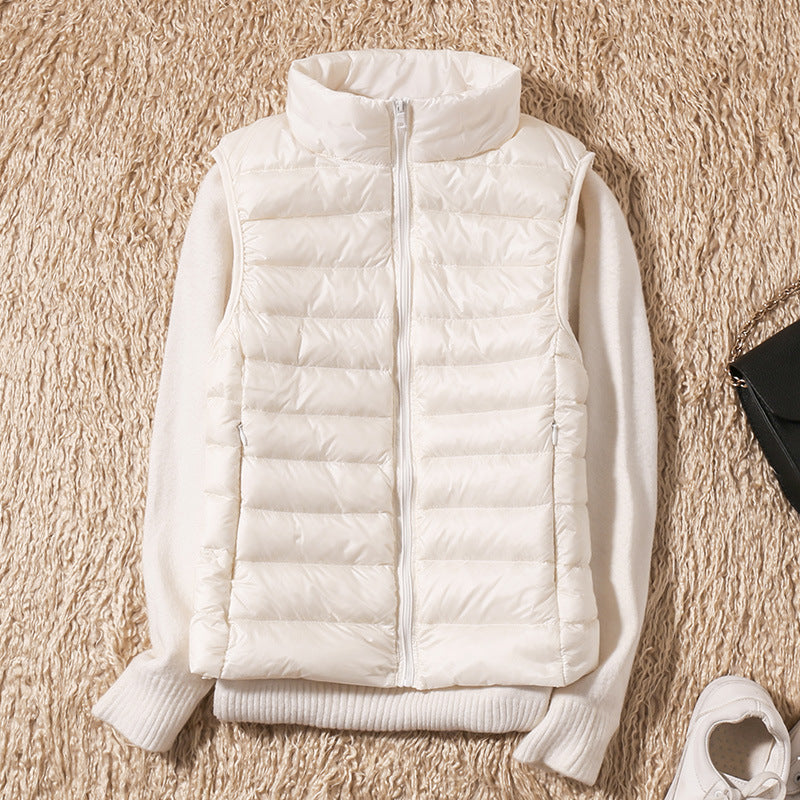 Gilet sans manches doux et élégant pour femme automne