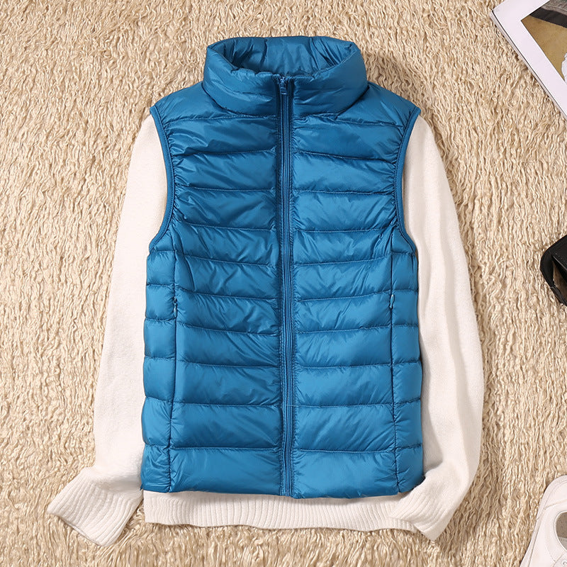 Gilet sans manches doux et élégant pour femme automne