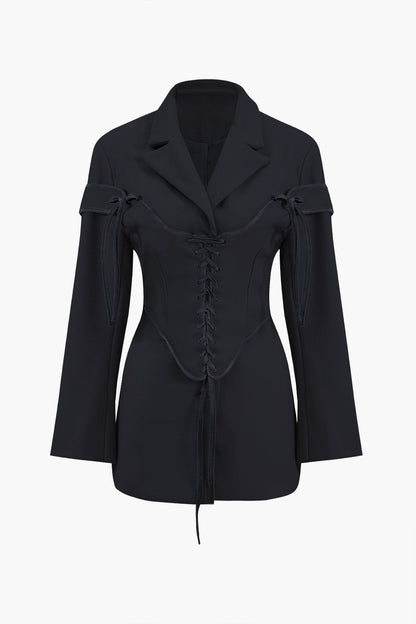 Costume Femme Élégant Blazer et Corset