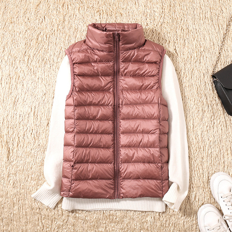 Gilet Femme Hiver Sans Manches Éclair Zippé - PanierRoyale