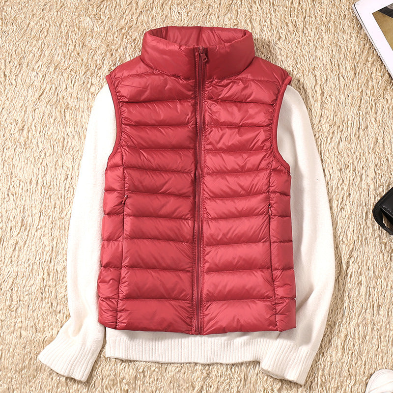 Gilet sans manches doux et élégant pour femme automne