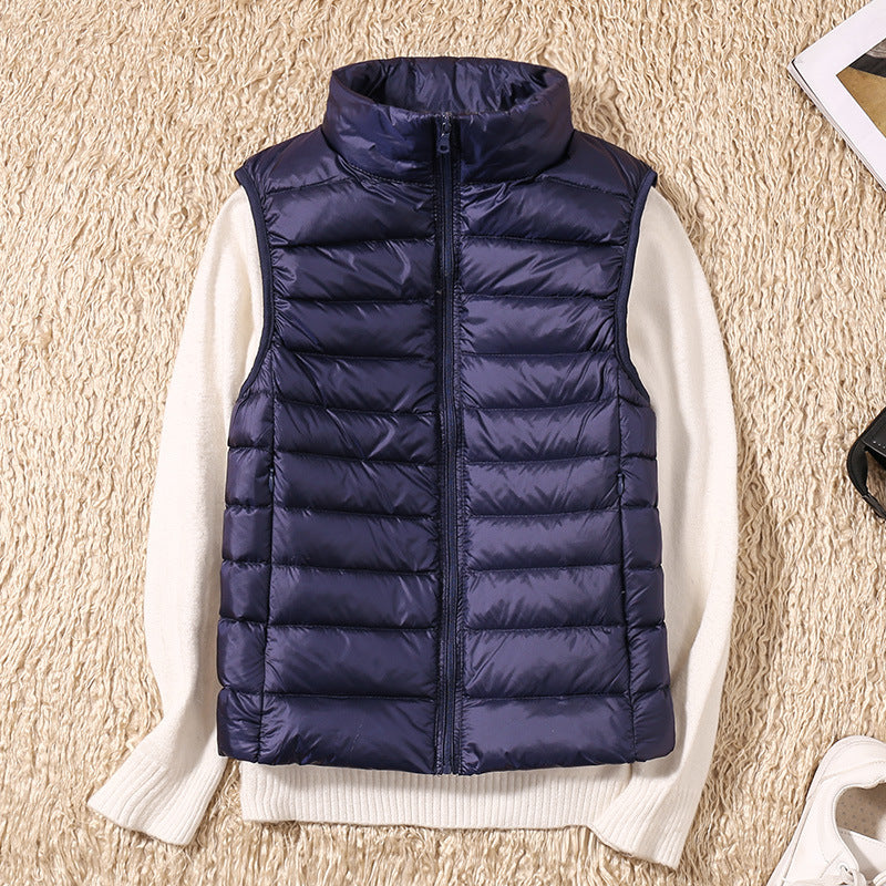 Gilet sans manches doux et élégant pour femme automne