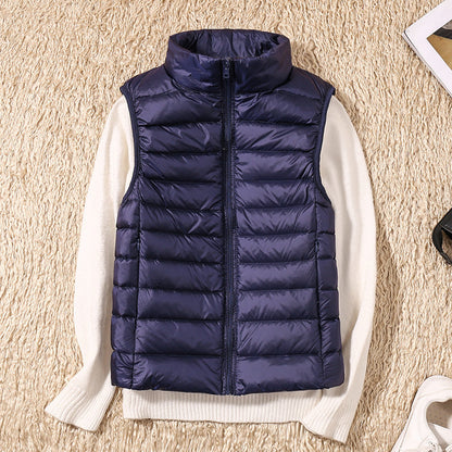 Gilet D'hiver Sans Manches Pour Femme | Fermeture Éclair