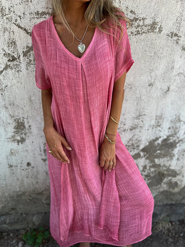 Robe longue décontractée pour femme détente