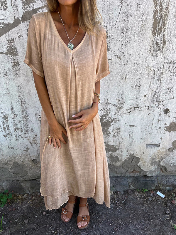 Robe longue décontractée pour femme détente