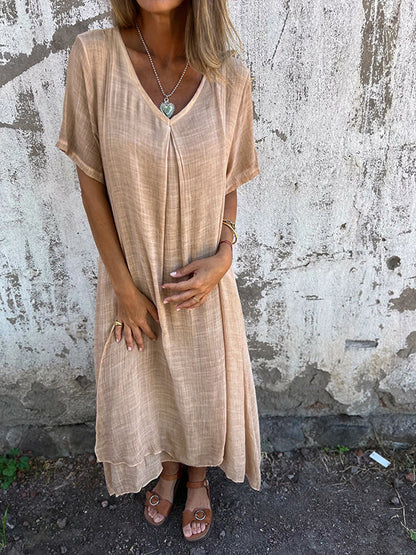 Robe longue décontractée pour femme détente