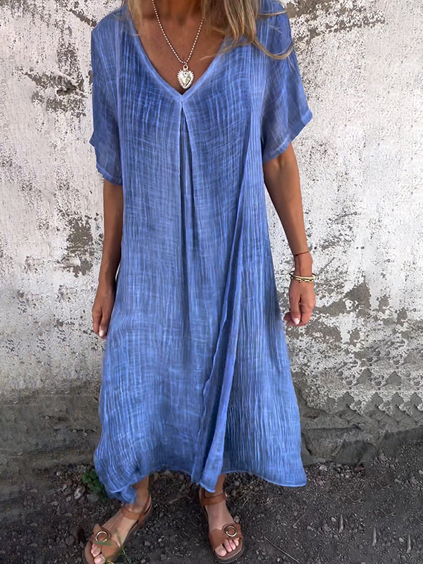 Robe longue décontractée pour femme détente - PanierRoyale