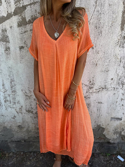 Robe longue décontractée pour femme détente