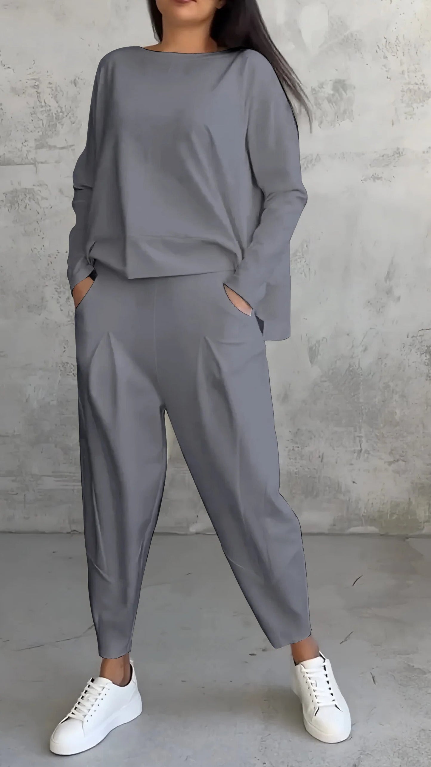 Robe Féminine Col Rond en Élasthanne confortable et tendance