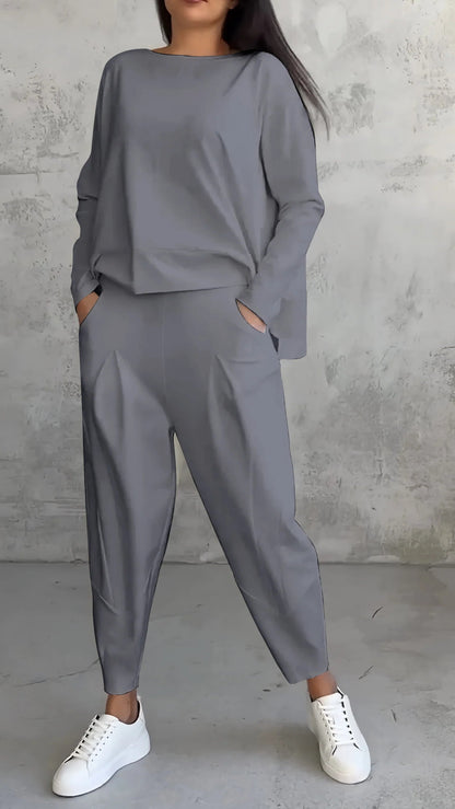Robe Féminine Col Rond en Élasthanne confortable et tendance