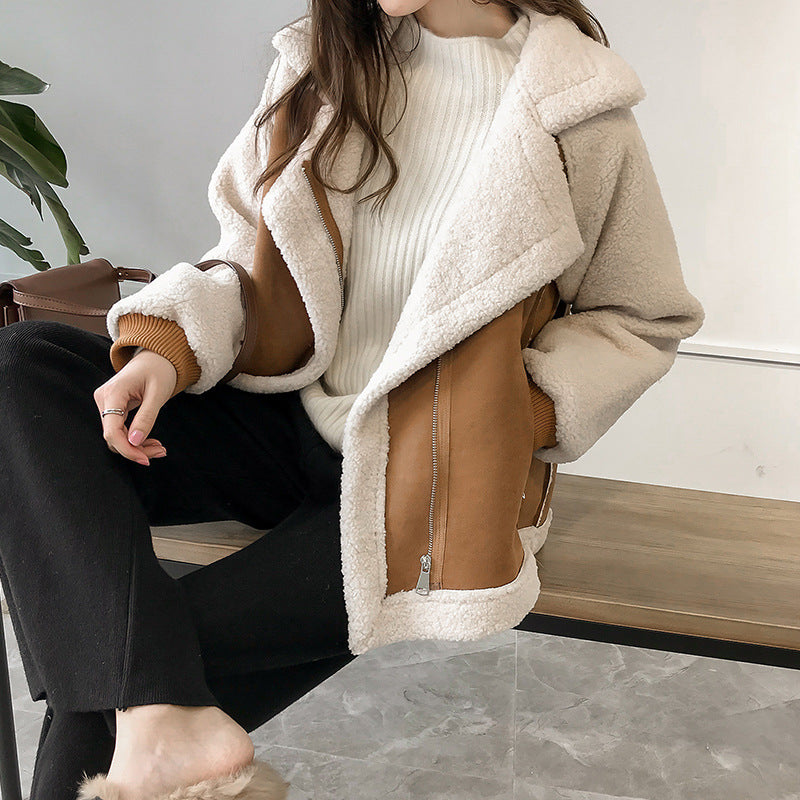 Manteau Femme Élégant - Veste Hivernale en Fausse Fourrure avec Capuchon et Fermeture Éclair - PanierRoyale