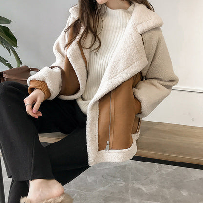 Manteau Femme Élégant - Veste Hivernale en Fausse Fourrure avec Capuchon et Fermeture Éclair - PanierRoyale