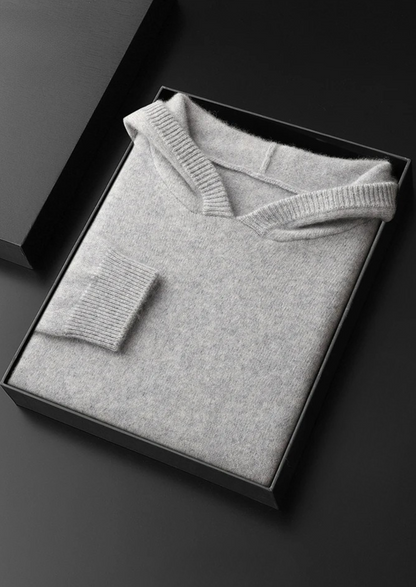 Pull Homme Hiver en Laine Épaisse Brun Chaud