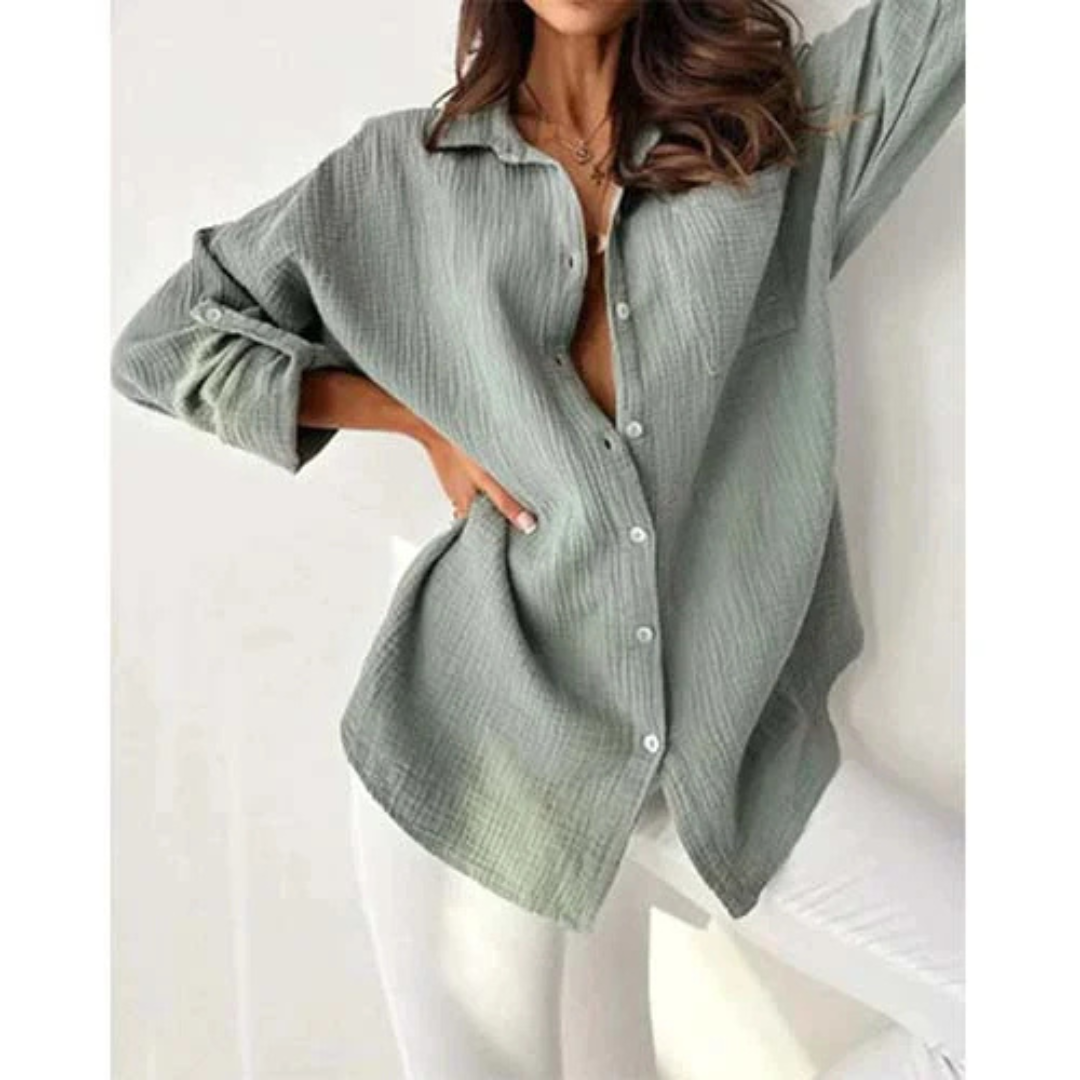 Chemise Femme Été Légère avec Boutons Pression