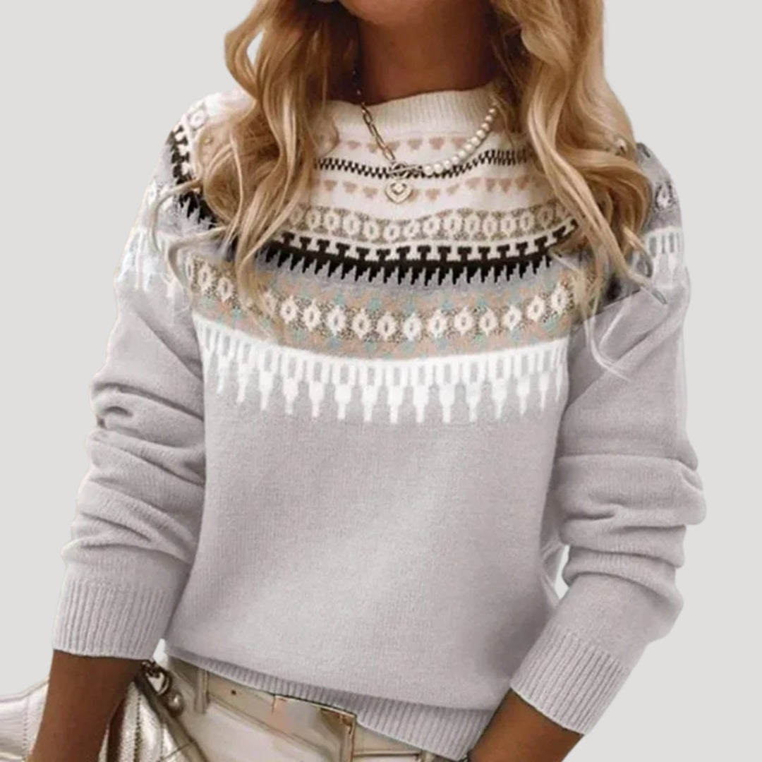 Pull Femme Tricoté Motif Fleuri Printemps - BerlinGlamour