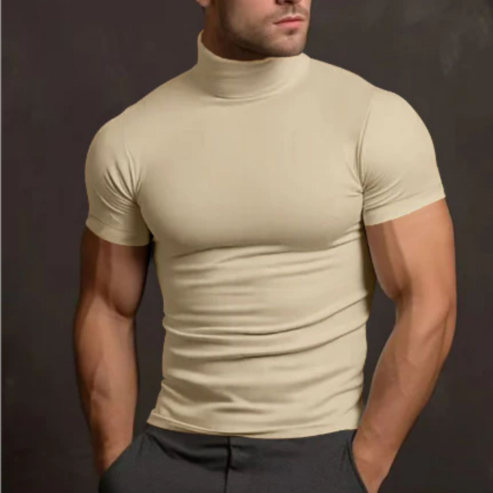 T-Shirt Homme Casual Col V pour Homme Taille Réglable - PanierRoyale