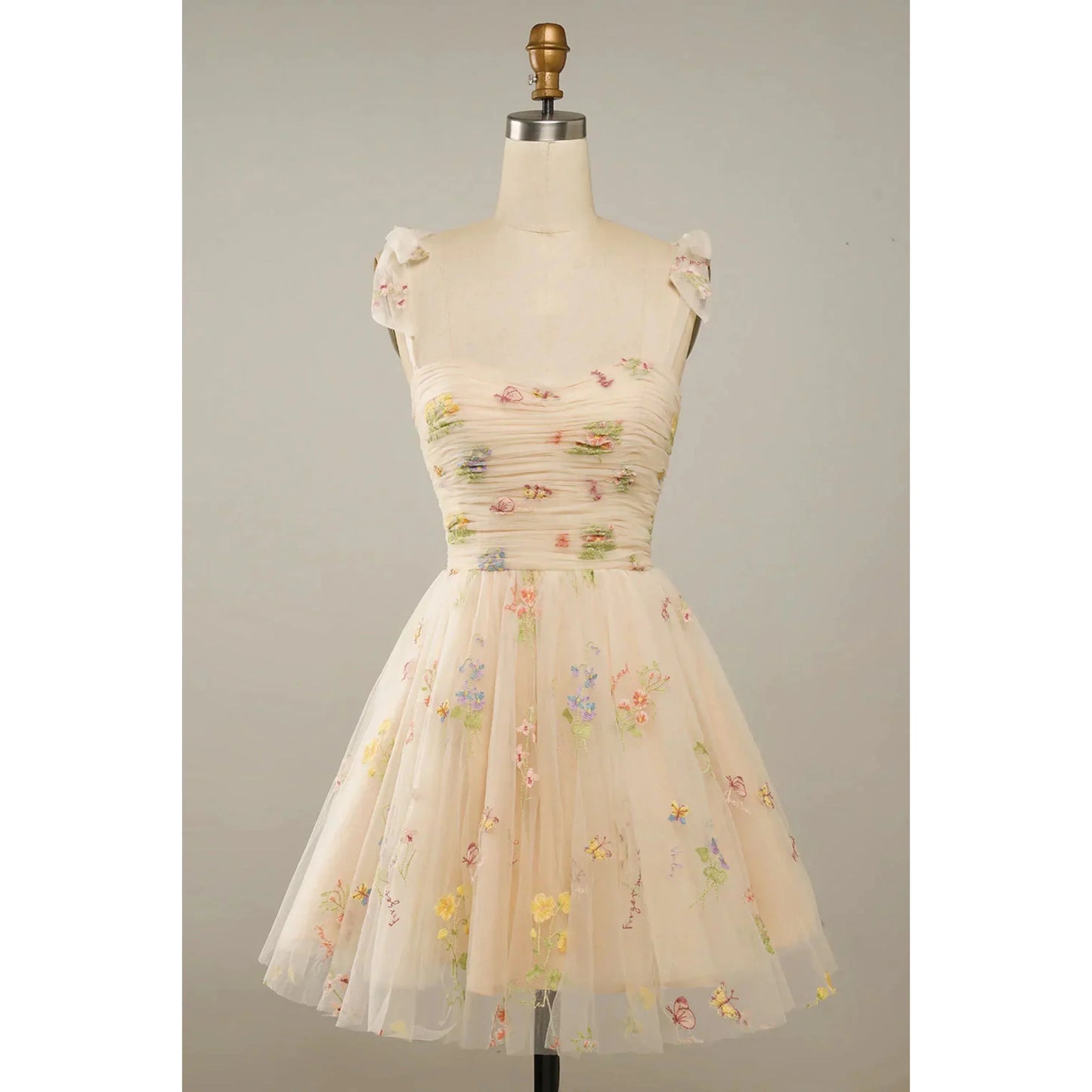 Robe de Soirée Chic en Tulle avec Dentelle