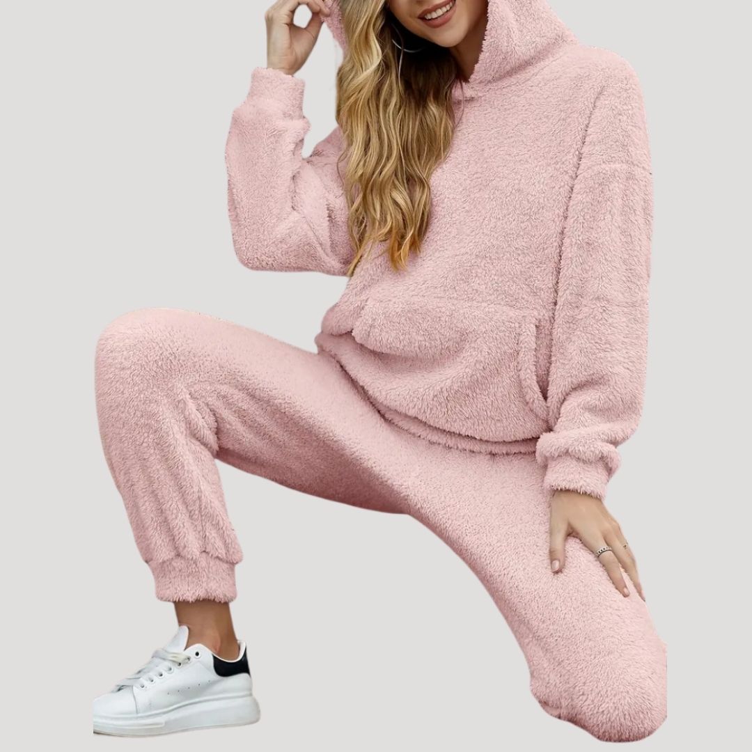 Ensemble Loungewear Femelle Printemps Confortable Capuche