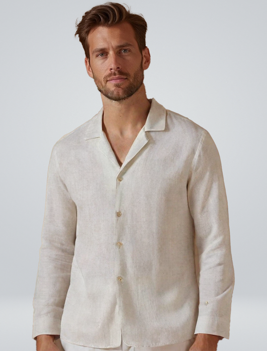 Chemise Lin Blanc Classique - BerlinGlamour