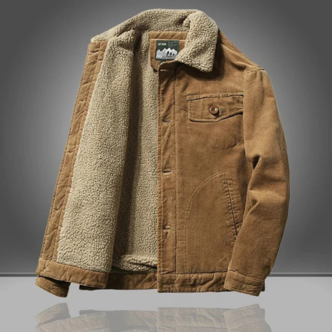 Veste hiver en velours chaud pour homme