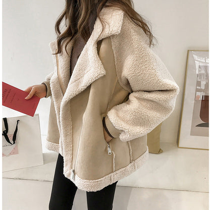 Manteau Femme Élégant - Veste Hivernale en Fausse Fourrure avec Capuchon et Fermeture Éclair