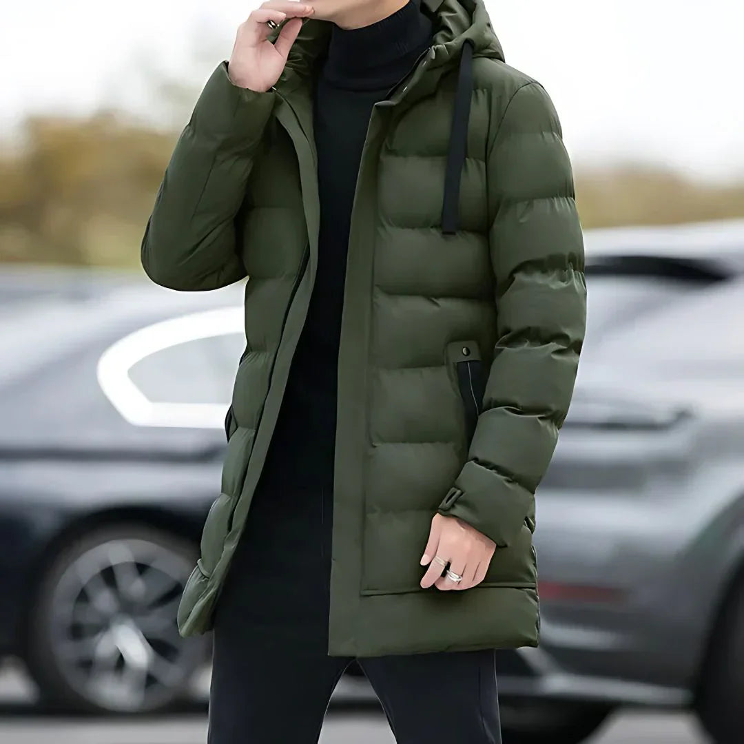 Manteau Hiver Homme Warm et Élégant avec Capuche