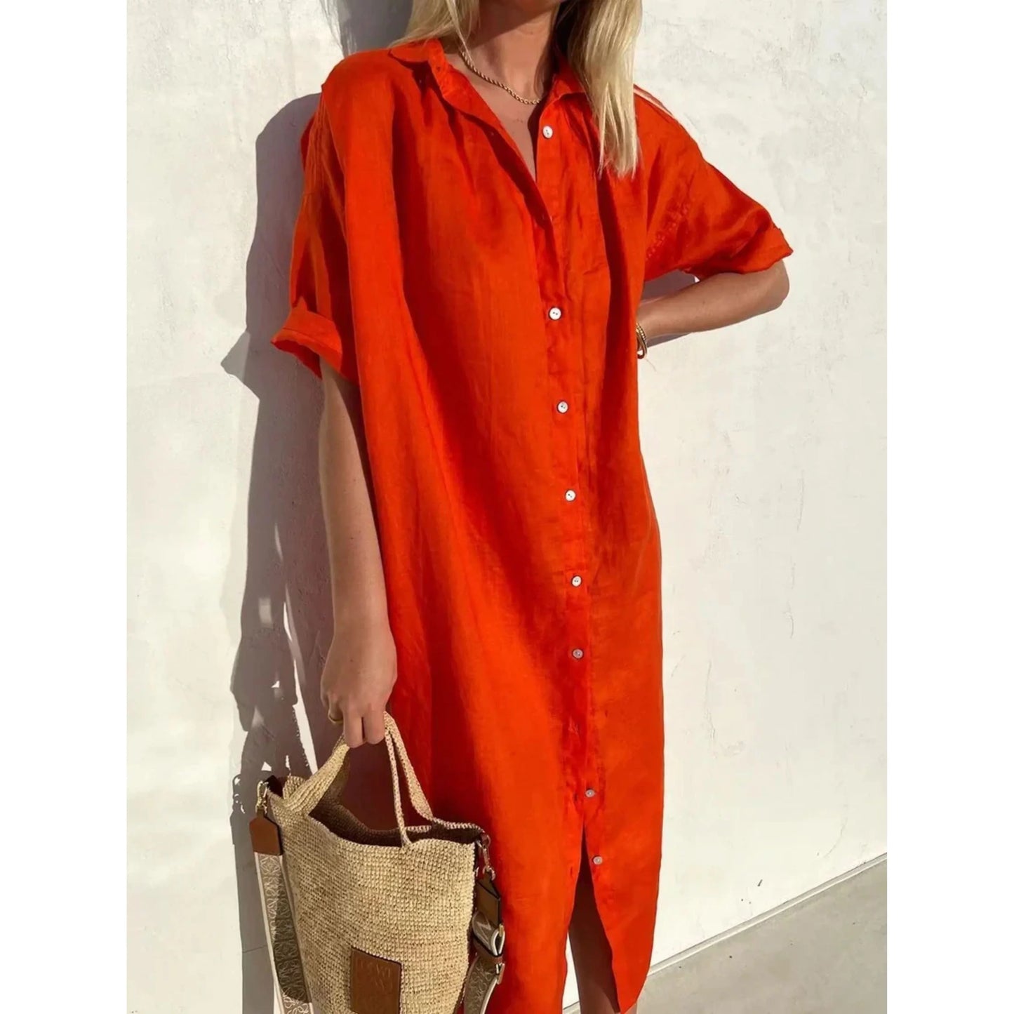 Robe Femmes Confortable à Manches Élargies