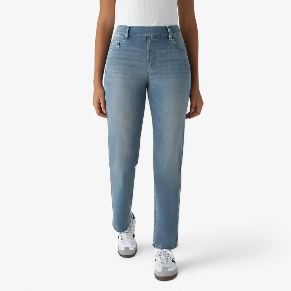 Pantalon Jeans Taille Haute Slim Fit