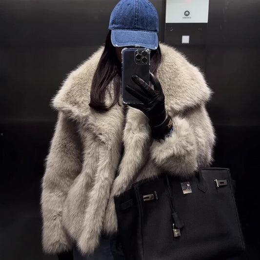 Manteau Femme Hiver Synthétique Doux et Chaud - BerlinGlamour