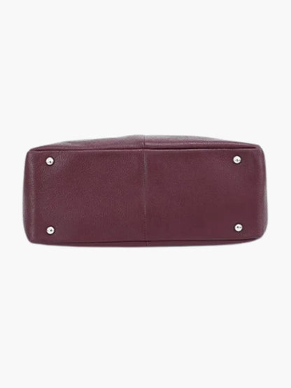 Sac Besace en Cuir Doux à Fermeture Éclair