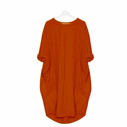 Robe Été Légère pour Femme - Col Rond et coupe Droite