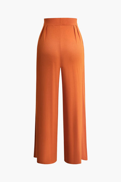 Ensemble Deux Pièces Élégant avec Bandeau et Pantalon Large