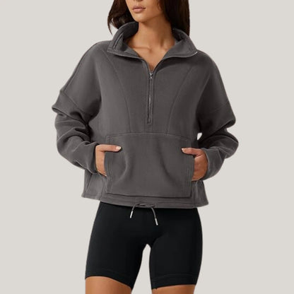 Pull femme chic zippé moderne - PanierRoyale