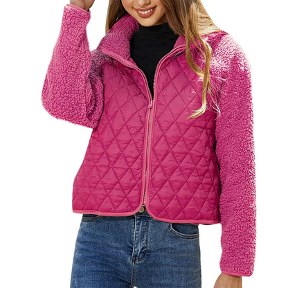 Veste Femme Hiver Douillette et Chaude à Fermeture Éclair