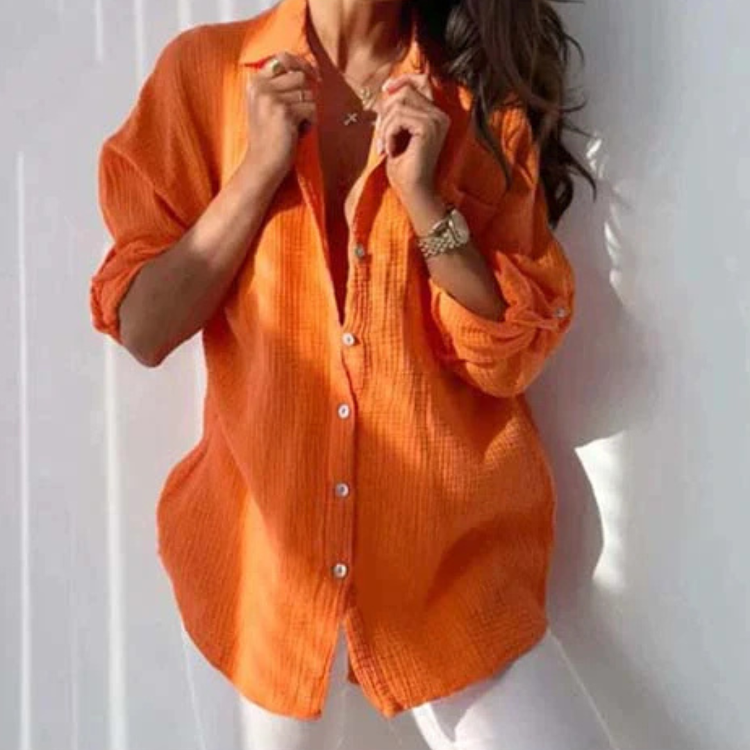 Chemise Femme Été Légère avec Boutons Pression