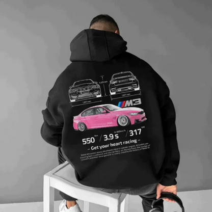 Sweat à capuche homme grand volume confortable
