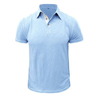 Polo Homme Marine Manches Courtes Décontracté - PanierRoyale