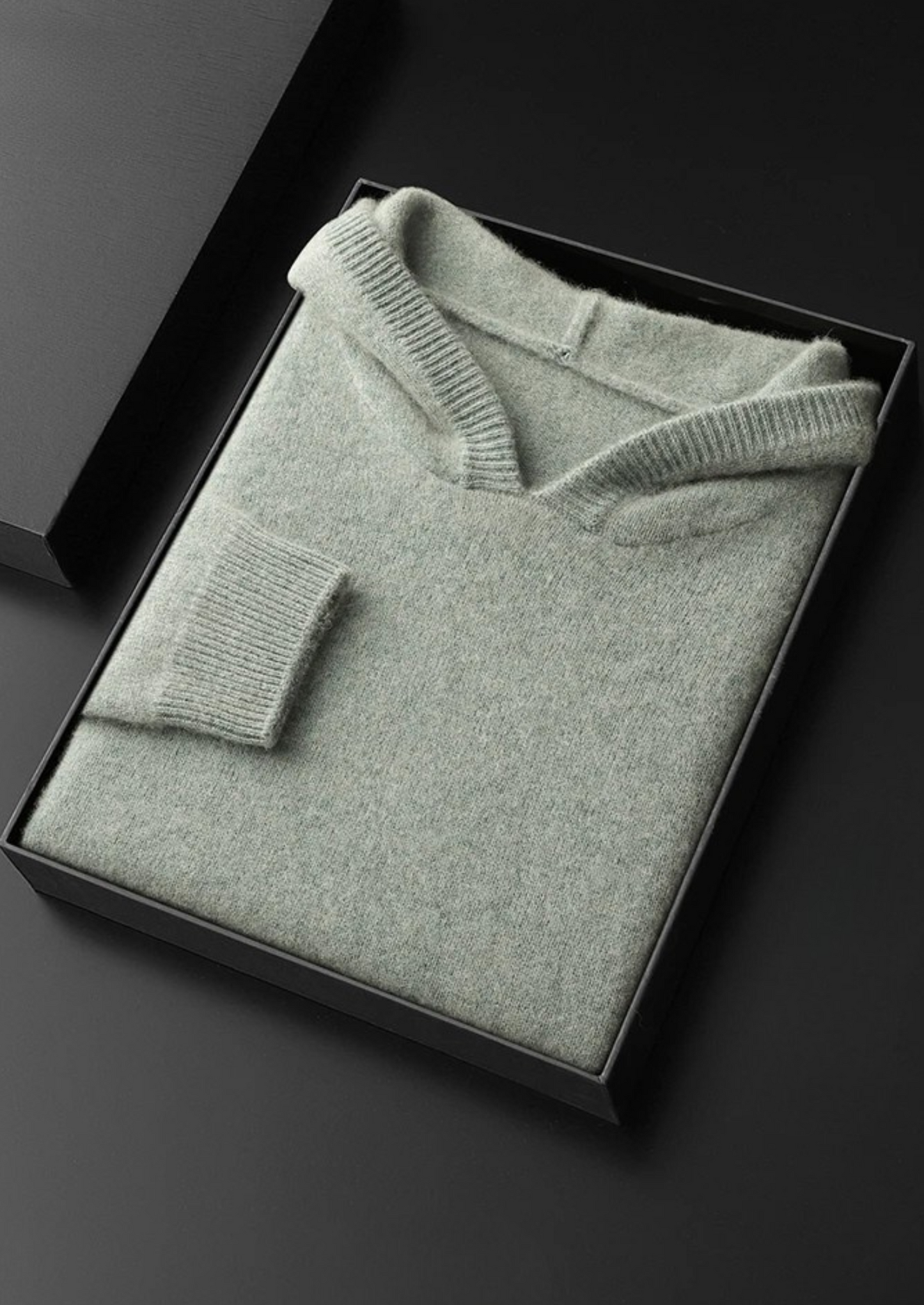 Pull Homme Hiver en Laine Épaisse Brun Chaud