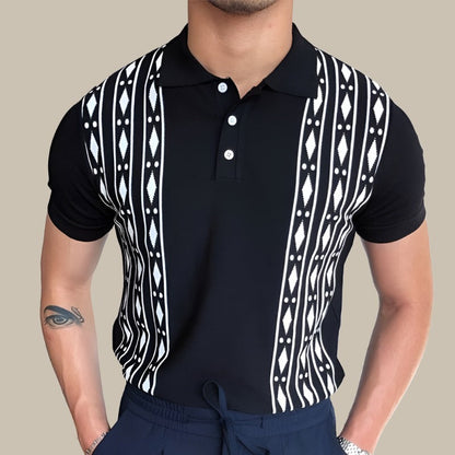 Chemise Polo Homme Manches Courtes à Motif