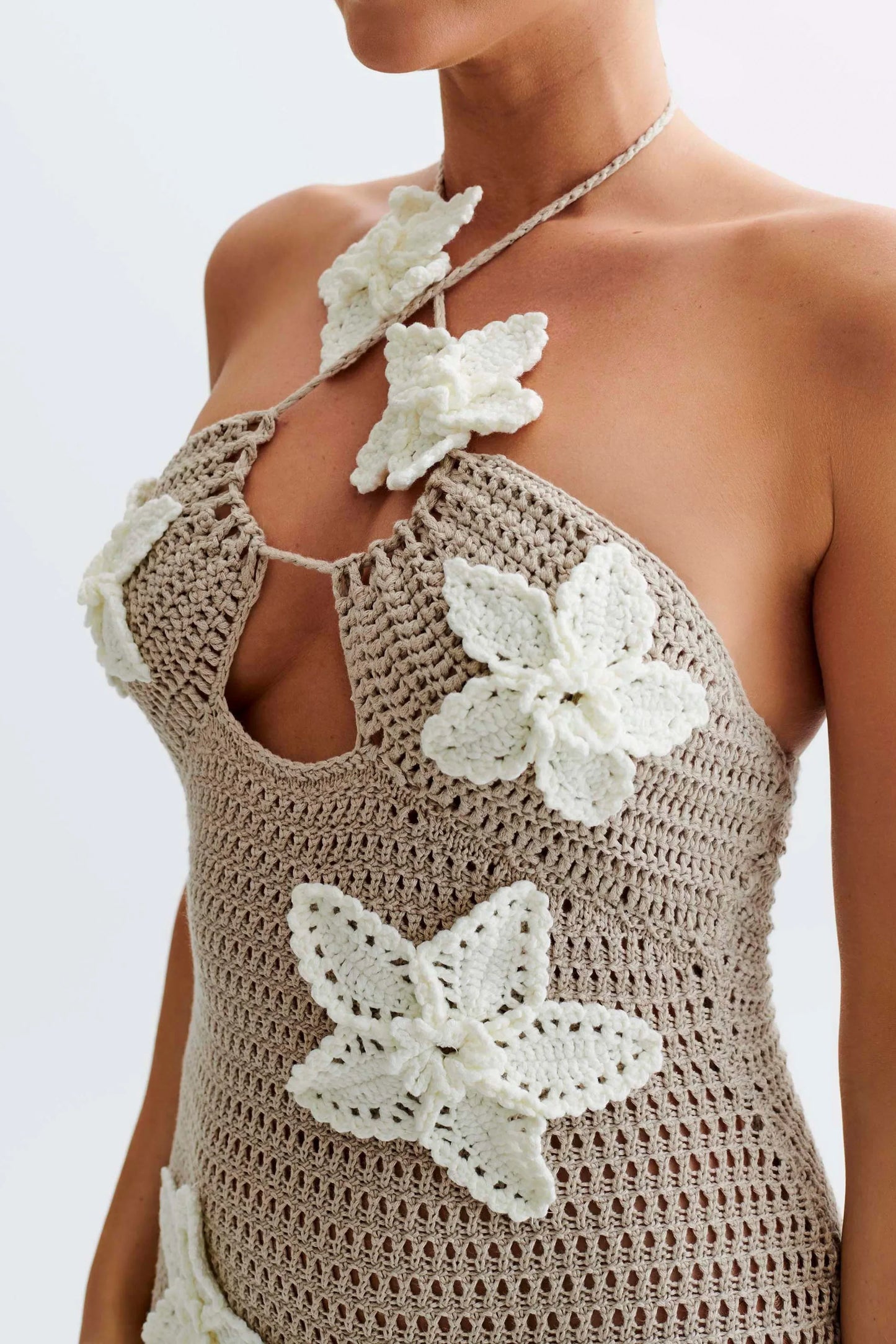 Robe Maxi Femmes à Fleurs avec Col en V