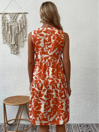 Robe courte Femme en Tissu Imprimé Coupe Ajustée
