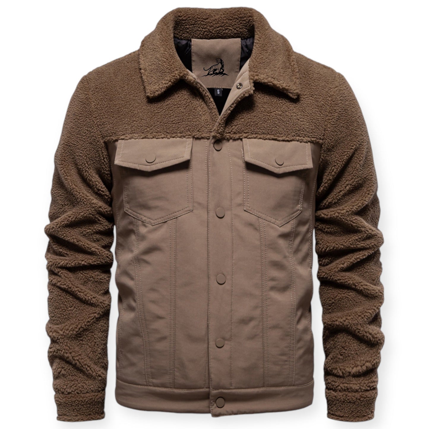 Veste Hiver Homme Doublée et Imperméable avec Capuchon