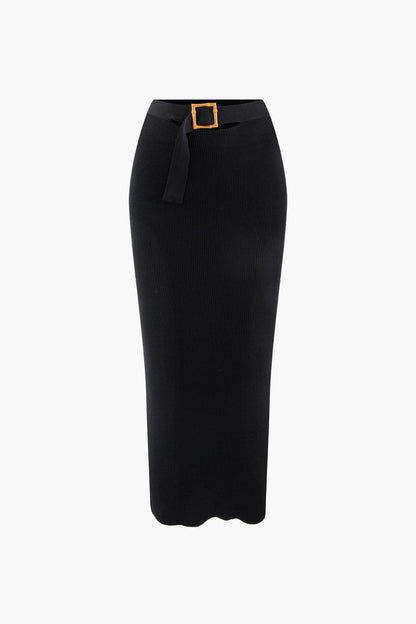 Ensemble de Deux-Pièces Chic avec Ceinture