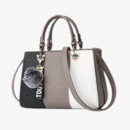 Sac à Épaule Cuir Véritable avec Fermeture Éclair