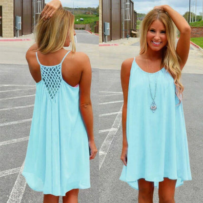 Robe Été Femme Décontractée Sans Manches