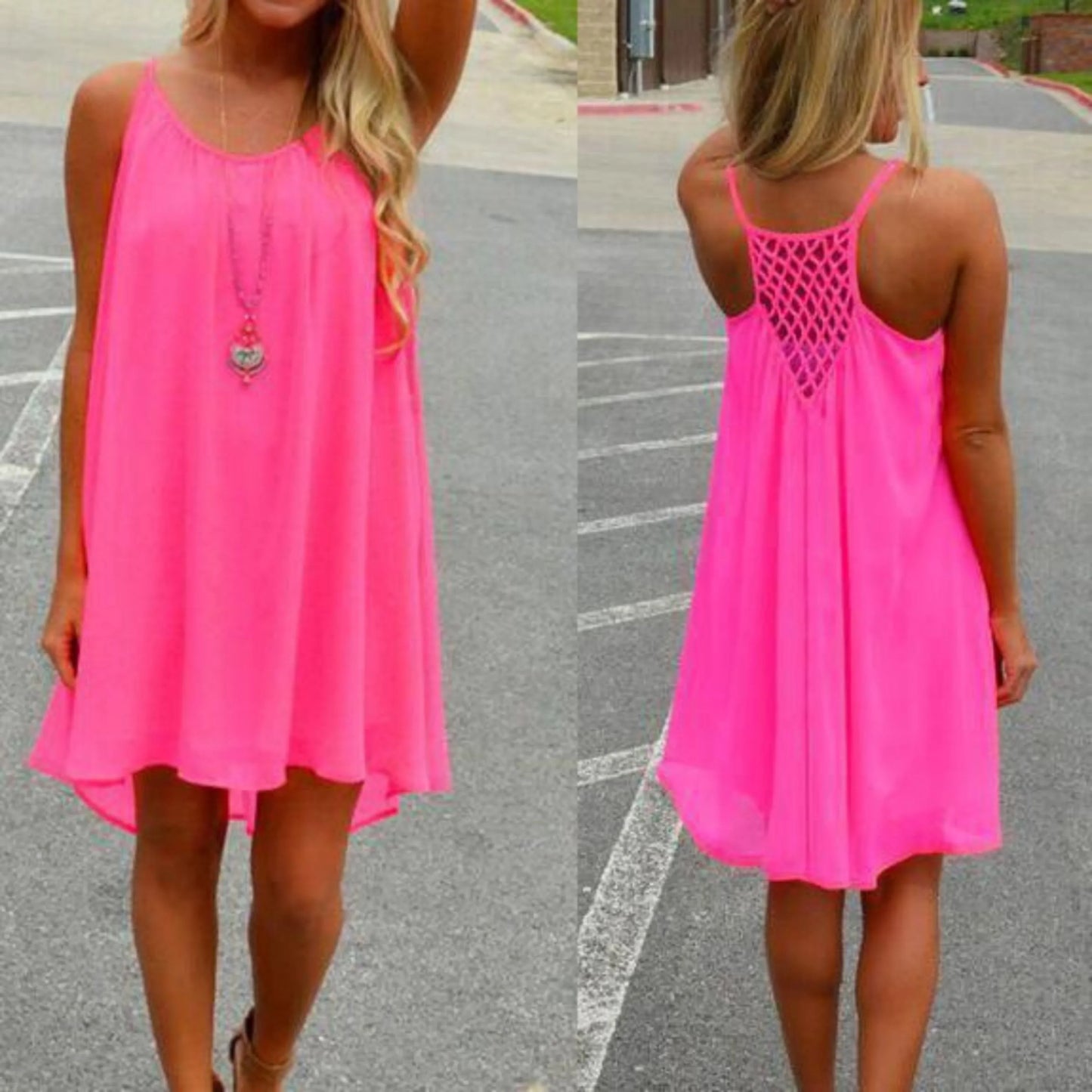 Robe Été Femme Décontractée Sans Manches