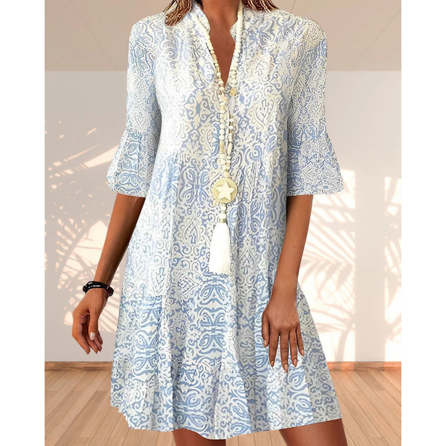 Robe de Plage Élégante Blanc Ibiza - luxestyle