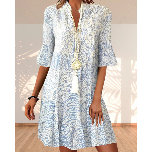 Robe de Plage Élégante Blanc Ibiza - luxestyle
