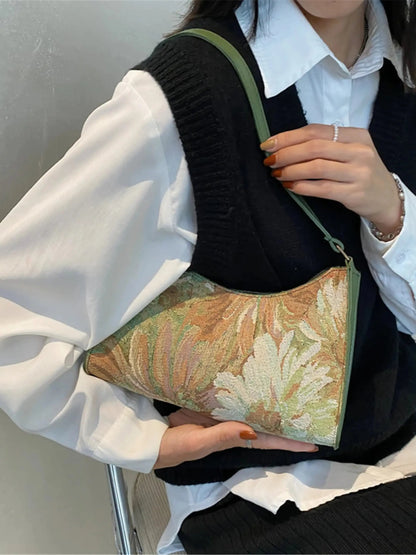 Sac à Dos Fleurs Brodées Vintage