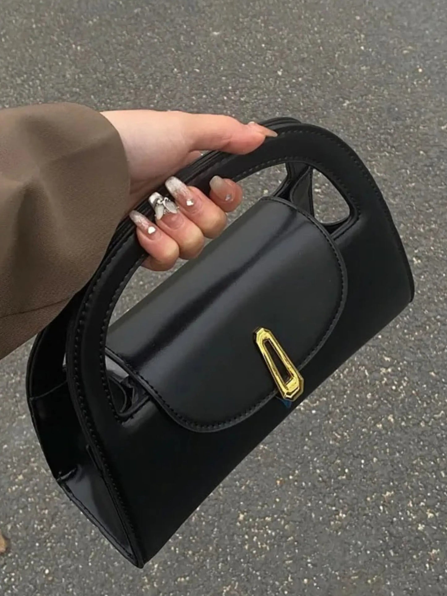Sac à Main Noir Mini Chic en Cuir